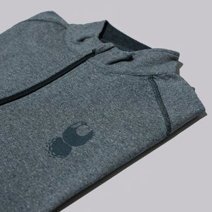 Fried Egg Golf & tasc Lightweight Quarter Zip - Iron Jaspe