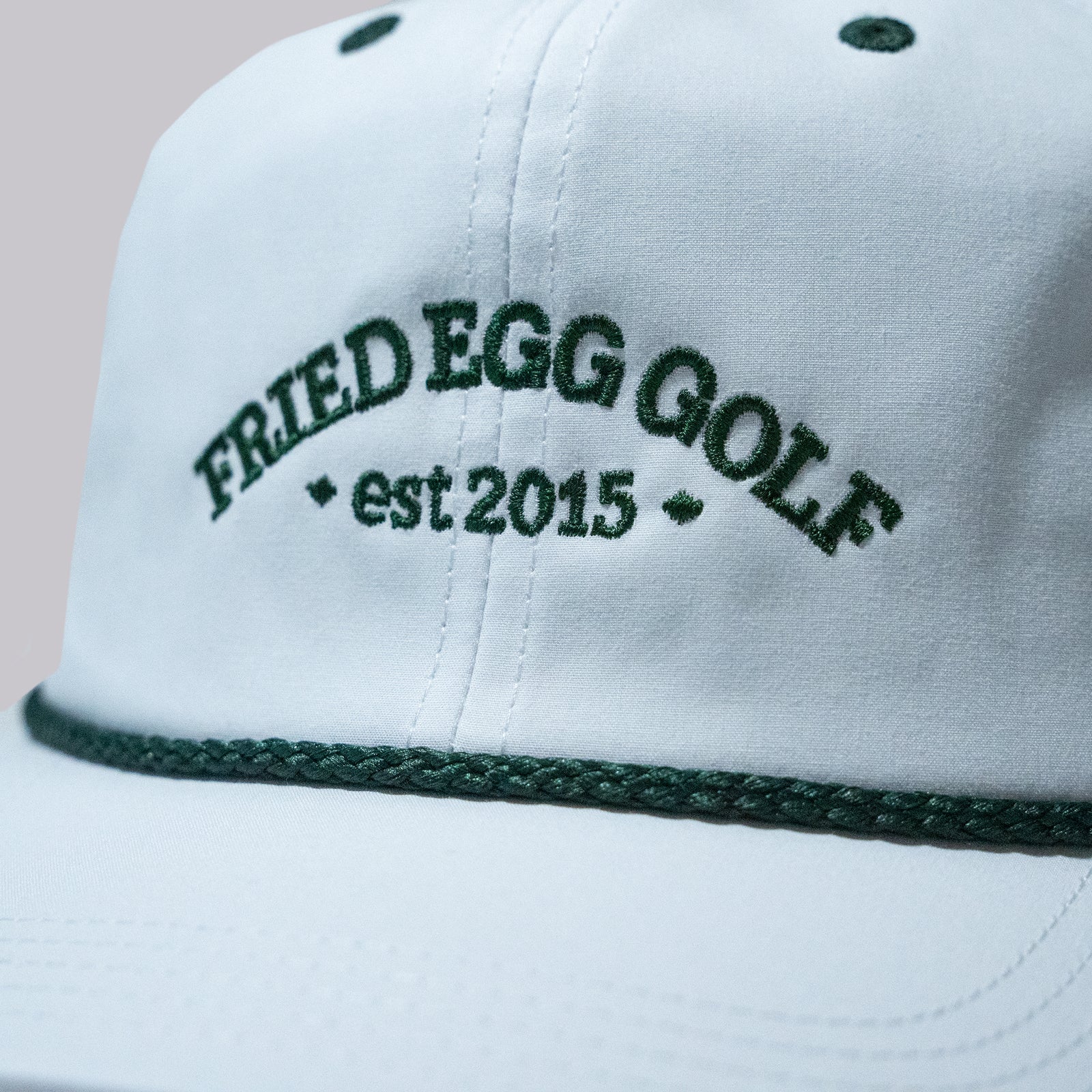 Fried Egg Golf & American Needle 10th Anniversary All Day Rope Hat - White/Dark Green