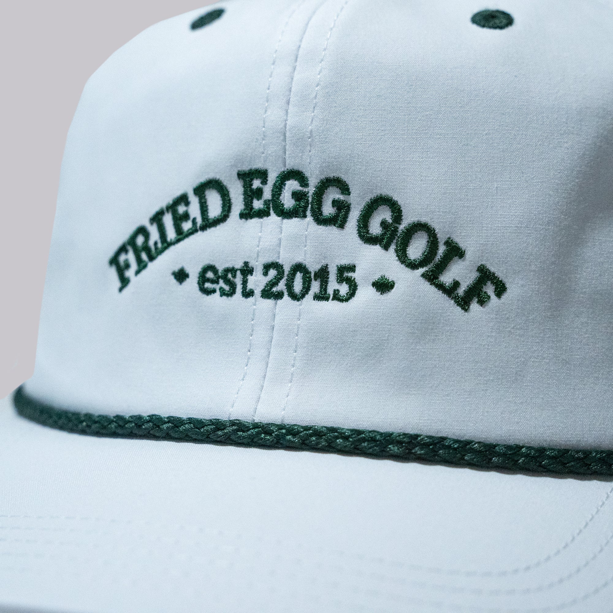 Fried Egg Golf & American Needle 10th Anniversary All Day Rope Hat - White/Dark Green