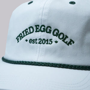 Fried Egg Golf & American Needle 10th Anniversary All Day Rope Hat - White/Dark Green