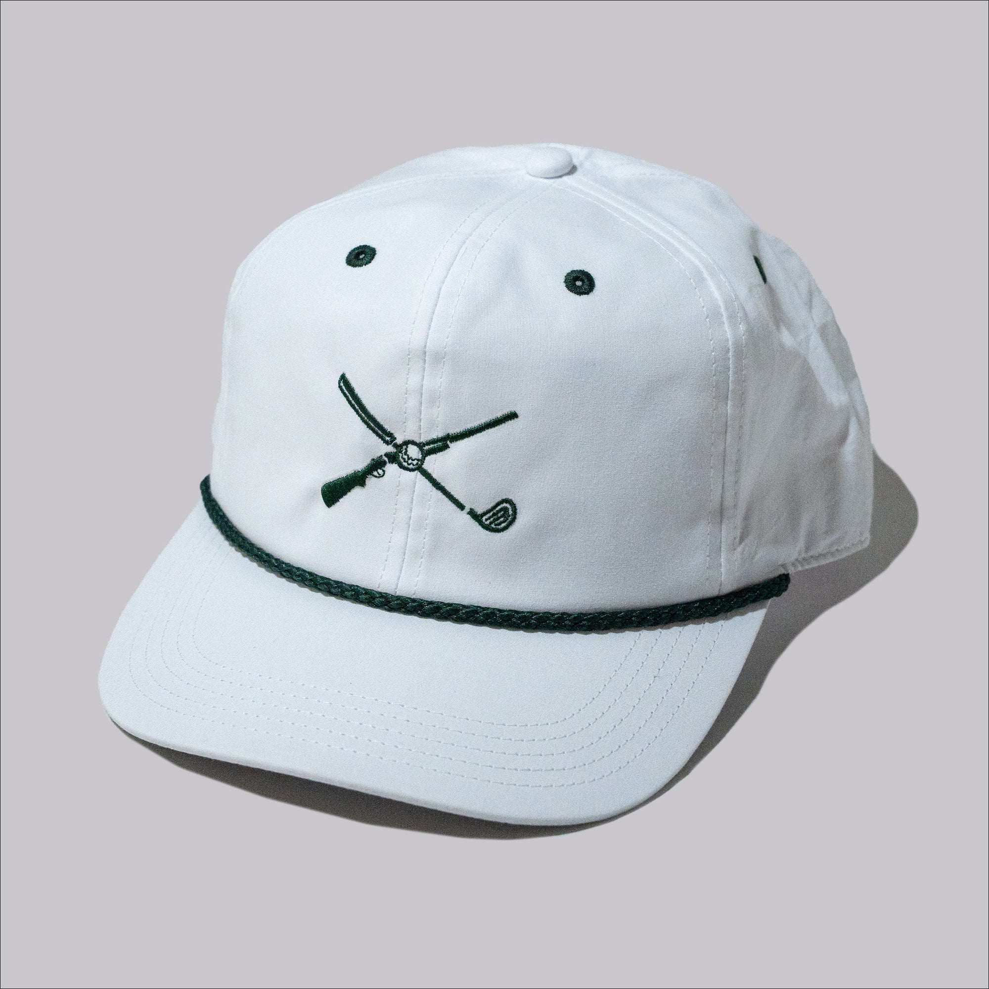 The Shotgun Start & American Needle All Day Rope Hat - White/Dark Green
