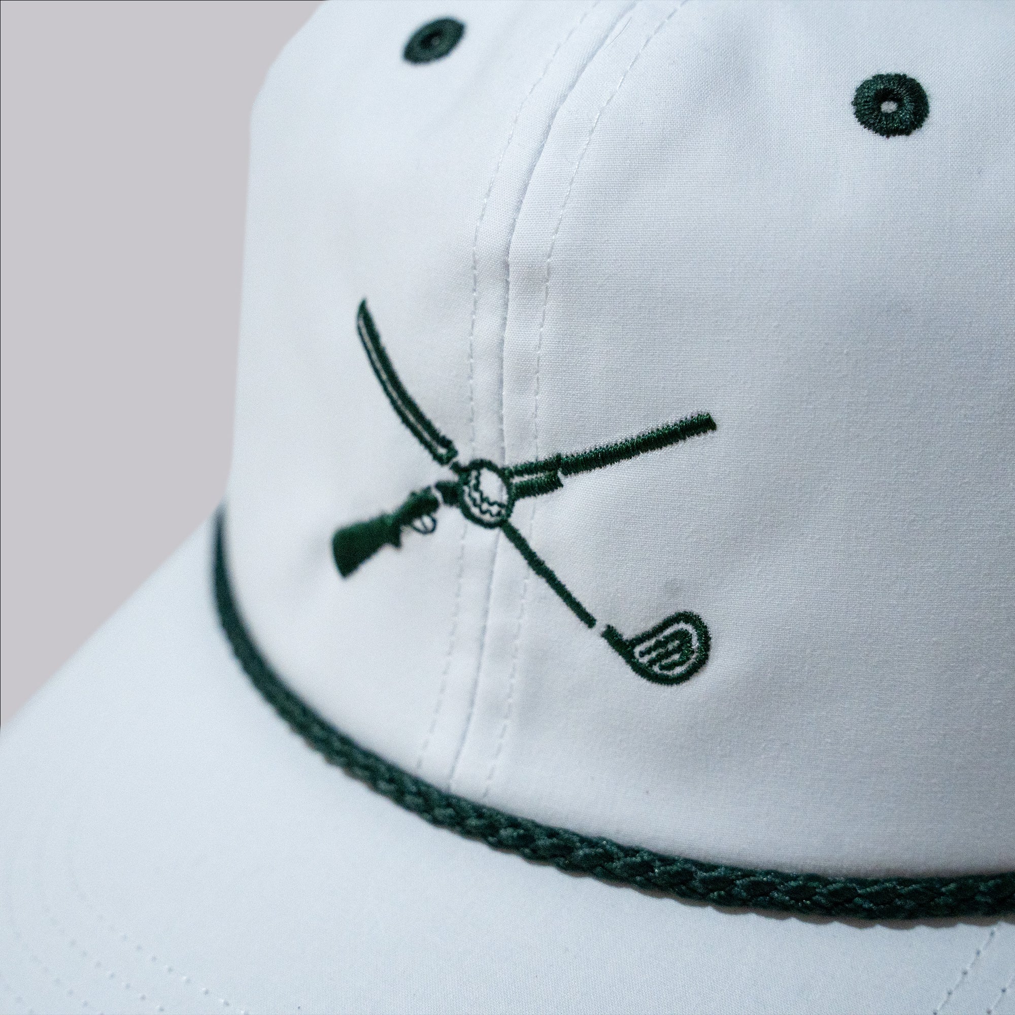 The Shotgun Start & American Needle All Day Rope Hat - White/Dark Green