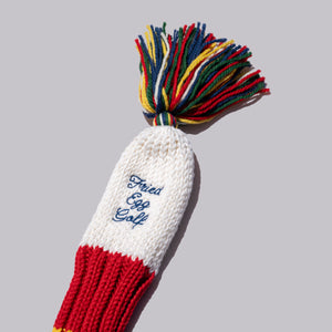 Fried Egg Golf White Knit Headcover - Fairway Wood