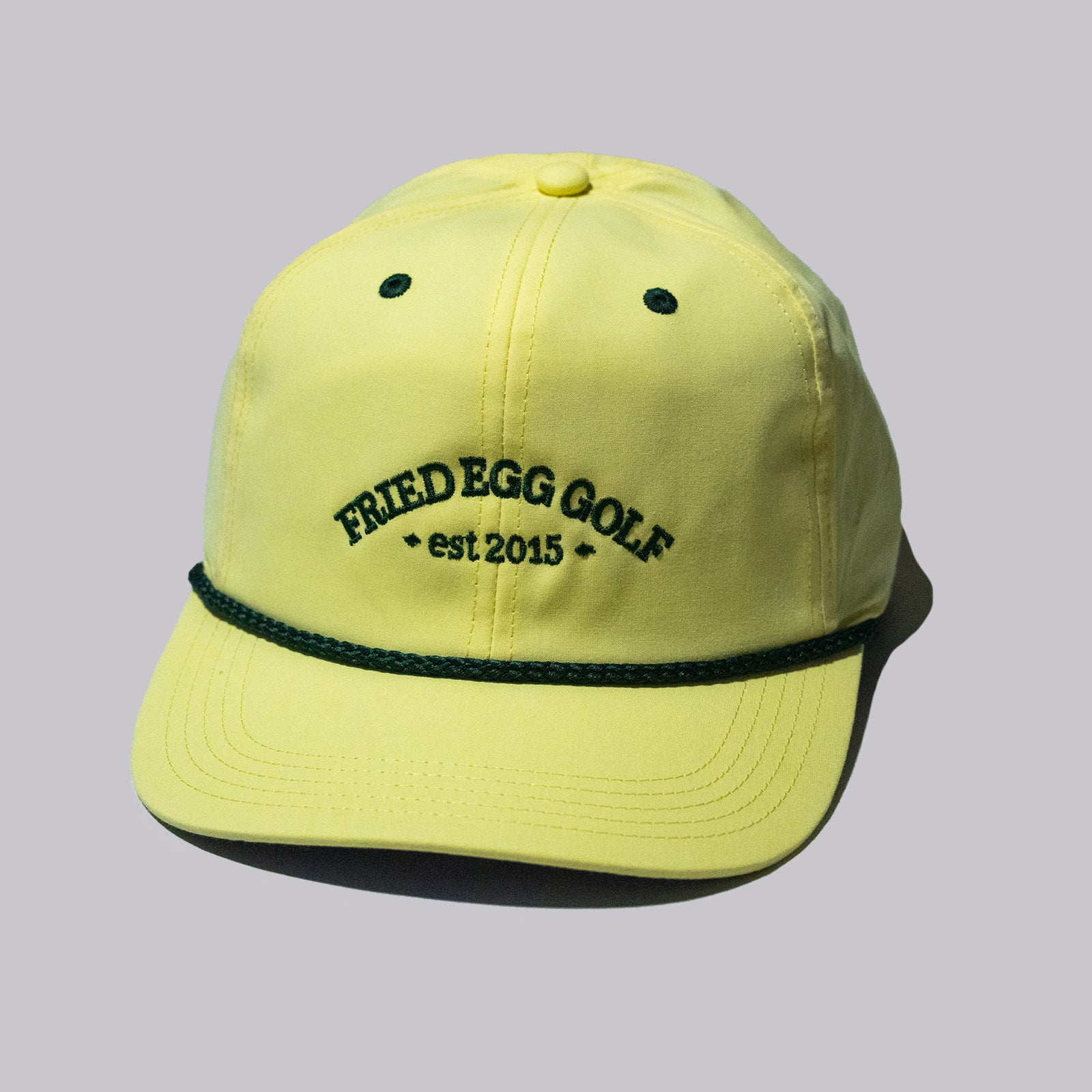 Fried Egg Golf & American Needle 10th Anniversary All Day Rope Hat - Lemon Ice/Dark Green