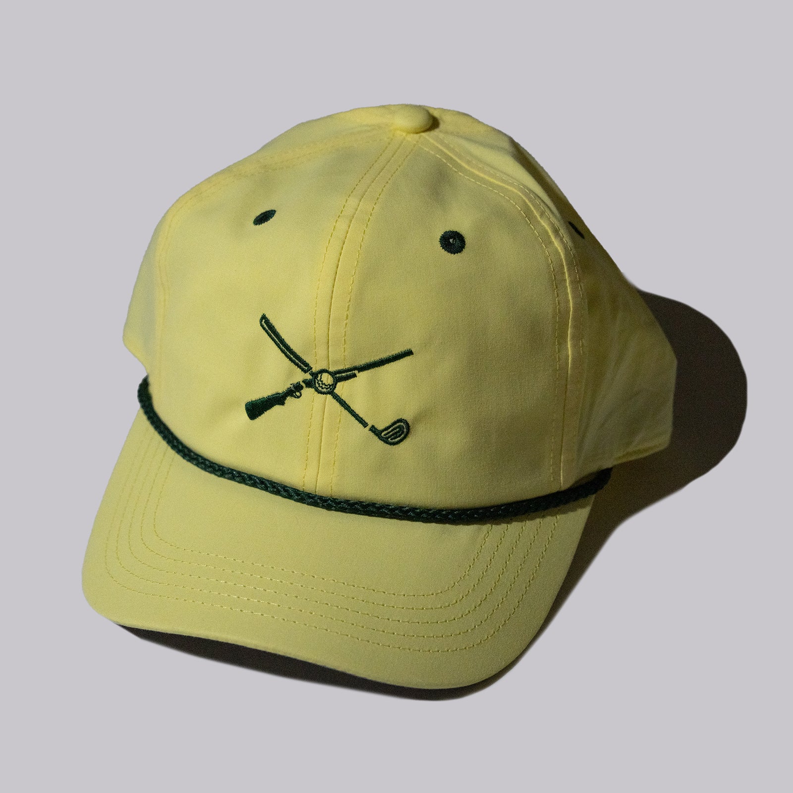 The Shotgun Start & American Needle All Day Rope Hat - Lemon Ice/Dark Green
