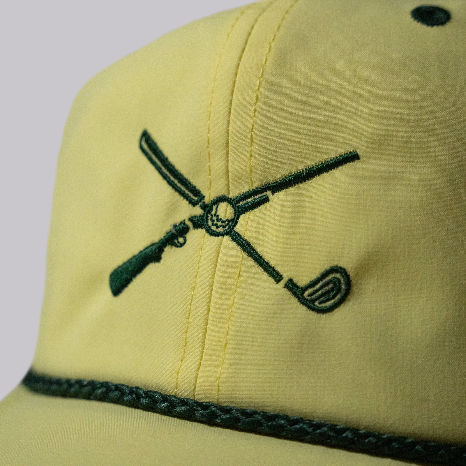 The Shotgun Start & American Needle All Day Rope Hat - Lemon Ice/Dark Green