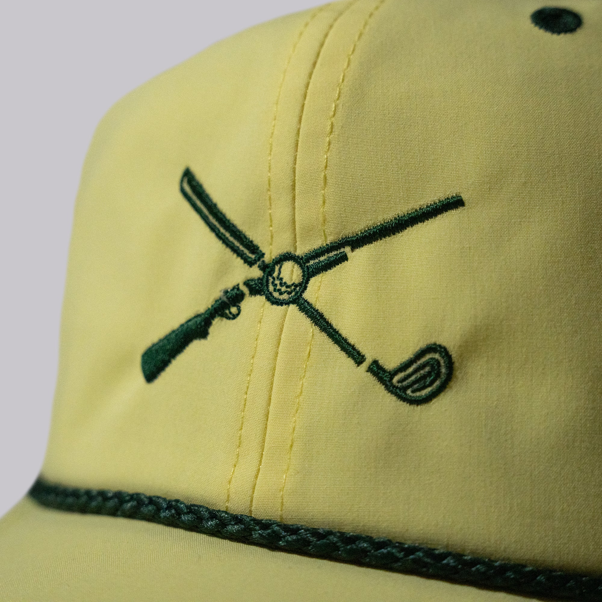 The Shotgun Start & American Needle All Day Rope Hat - Lemon Ice/Dark Green
