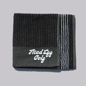 Fried Egg Golf Towel - Black