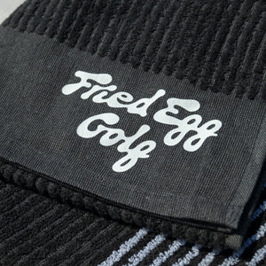 Fried Egg Golf Towel - Black