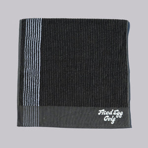 Fried Egg Golf Towel - Black