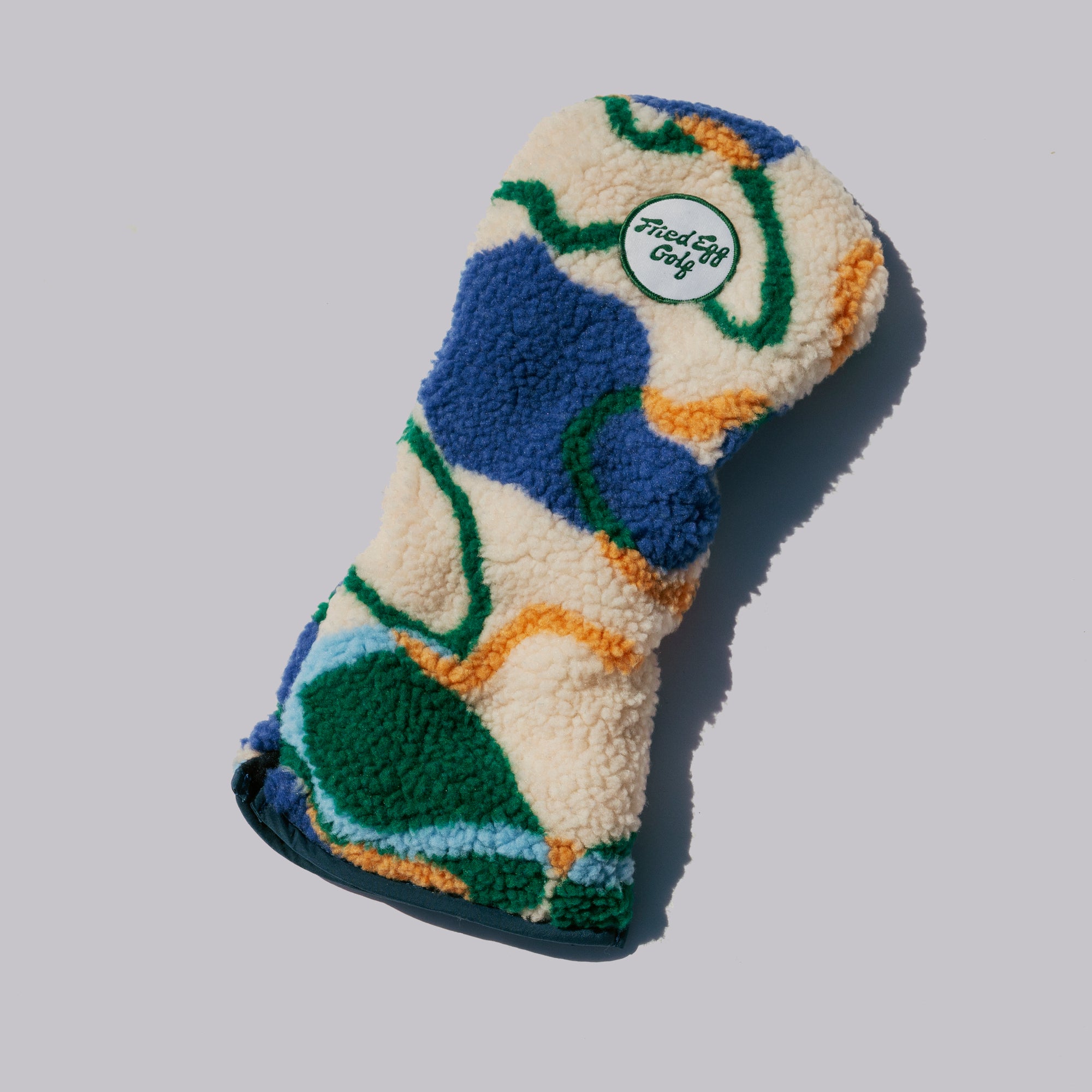Fried Egg Golf Crayon Clouds Sherpa Headcover - Driver