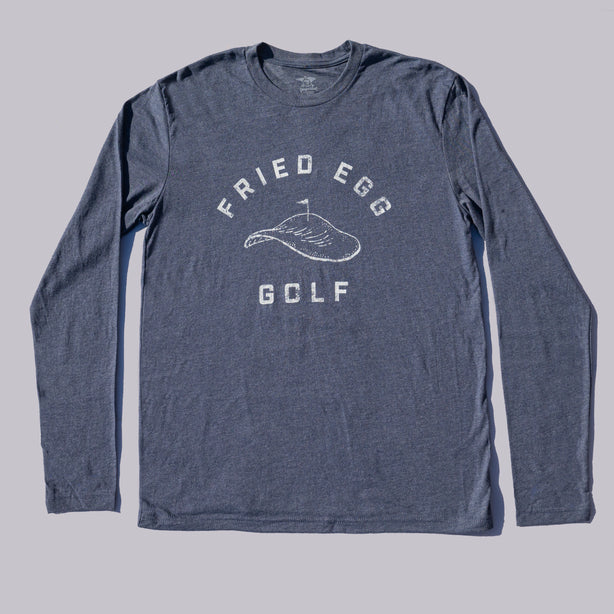 Fried Egg Golf Potato Chip Long Sleeve T-Shirt - Vintage Navy