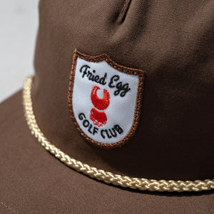Fried Egg Golf Club & Imperial Patch Rope Hat - Brown