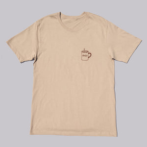 The Shotgun Start Coffee Golf T-Shirt - Latte
