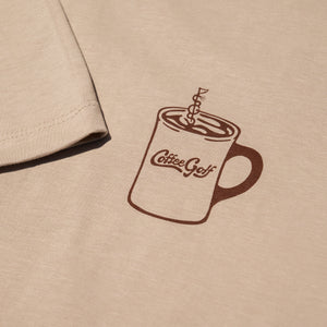 The Shotgun Start Coffee Golf T-Shirt - Latte