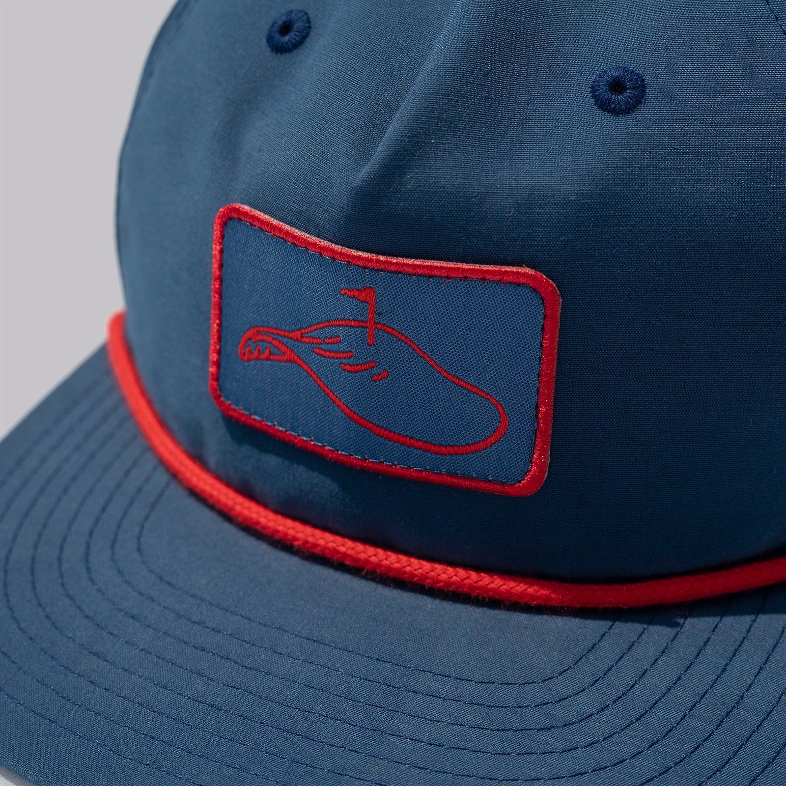 Fried Egg Golf & Richardson Rope Hat - Navy/Red