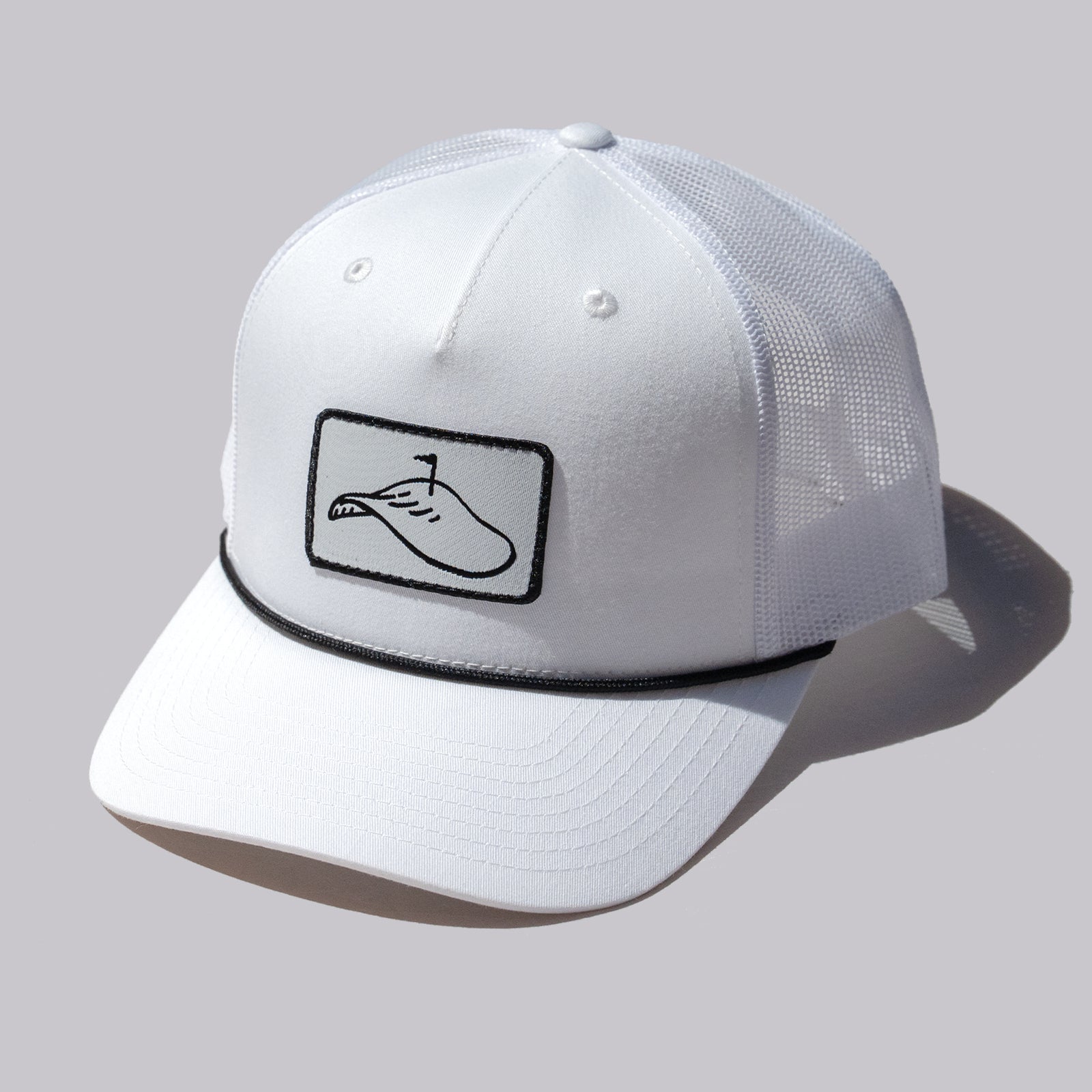 Fried Egg Golf & Richardson Mesh Rope Hat - White