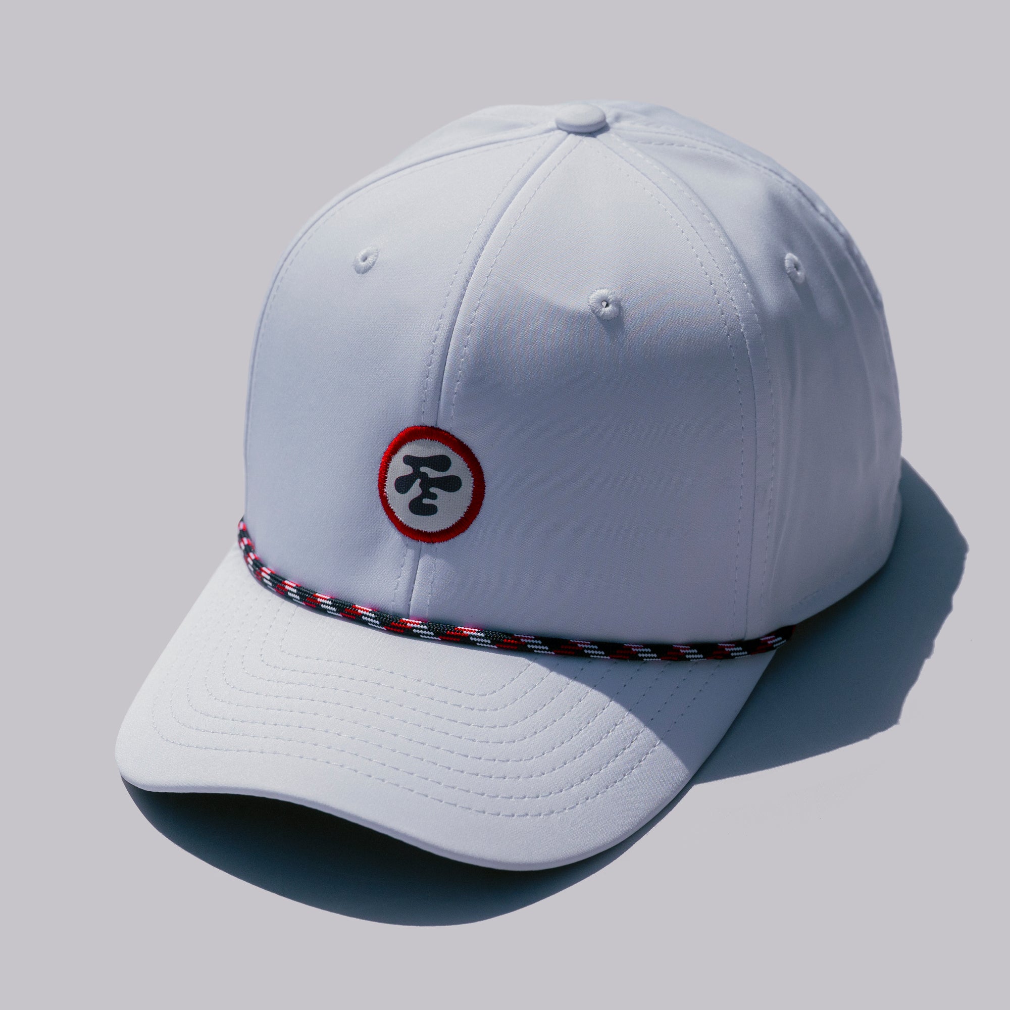 Fried Egg Golf Performance Rope Hat - White w/ Red, White, Blue Rope