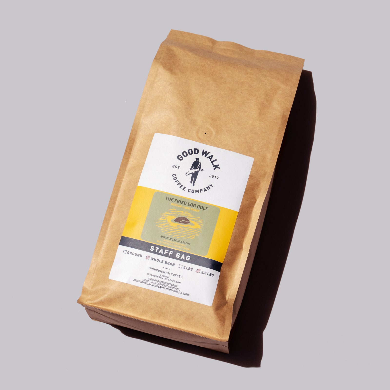 2.5 Pound Staff Bag - The Fried Egg Blend Medium-Light Roast