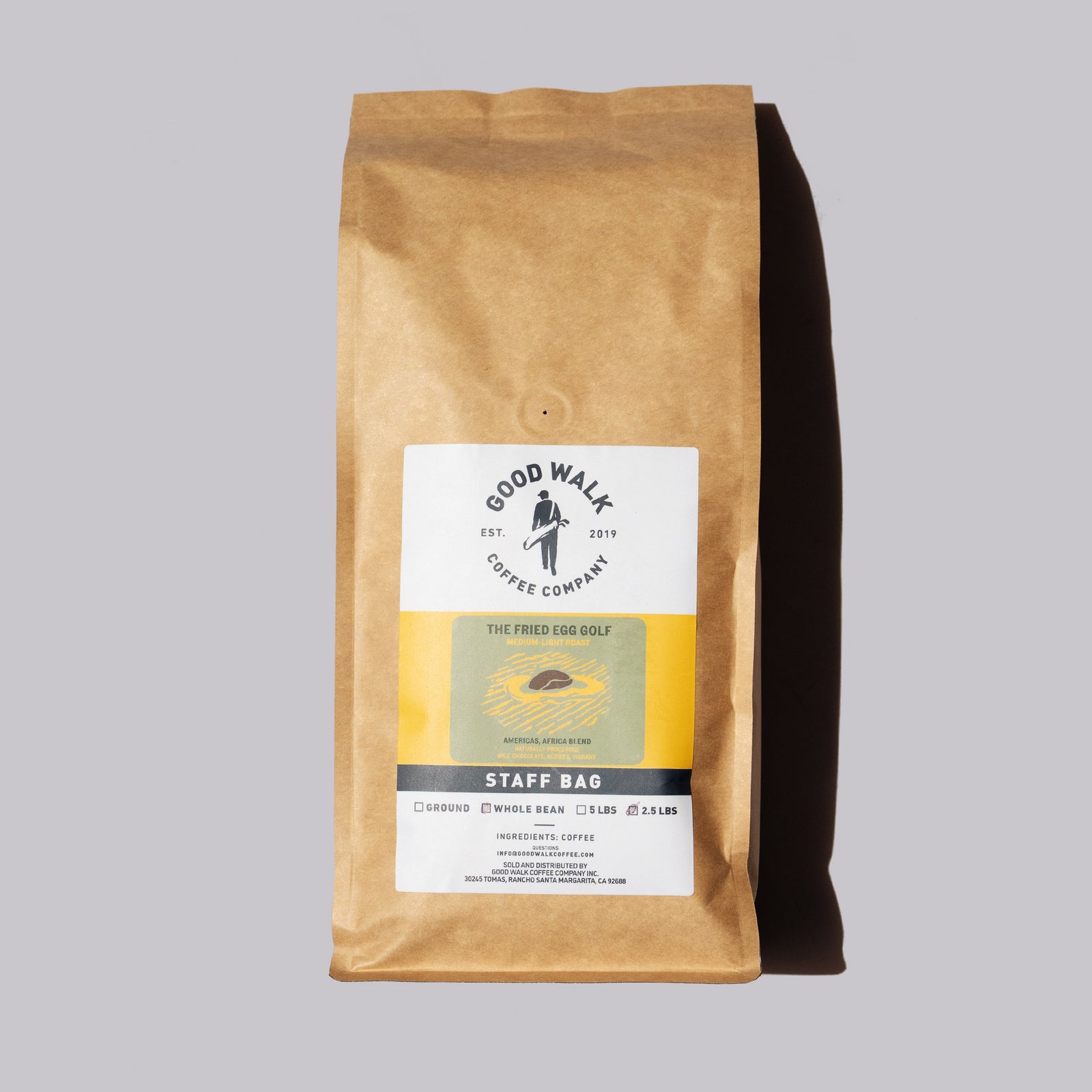 2.5 Pound Staff Bag - The Fried Egg Blend Medium-Light Roast