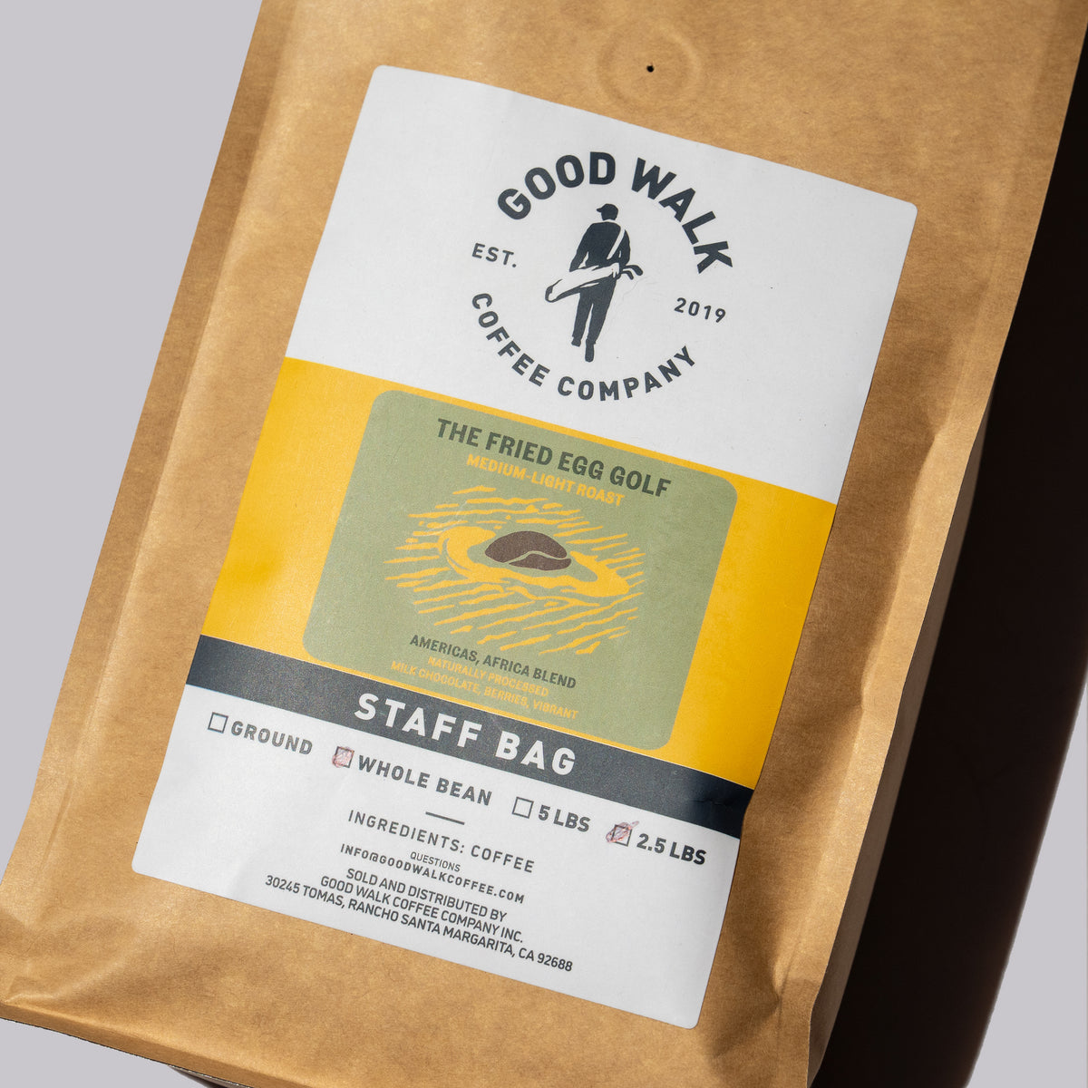 2.5 Pound Staff Bag - The Fried Egg Blend Medium-Light Roast
