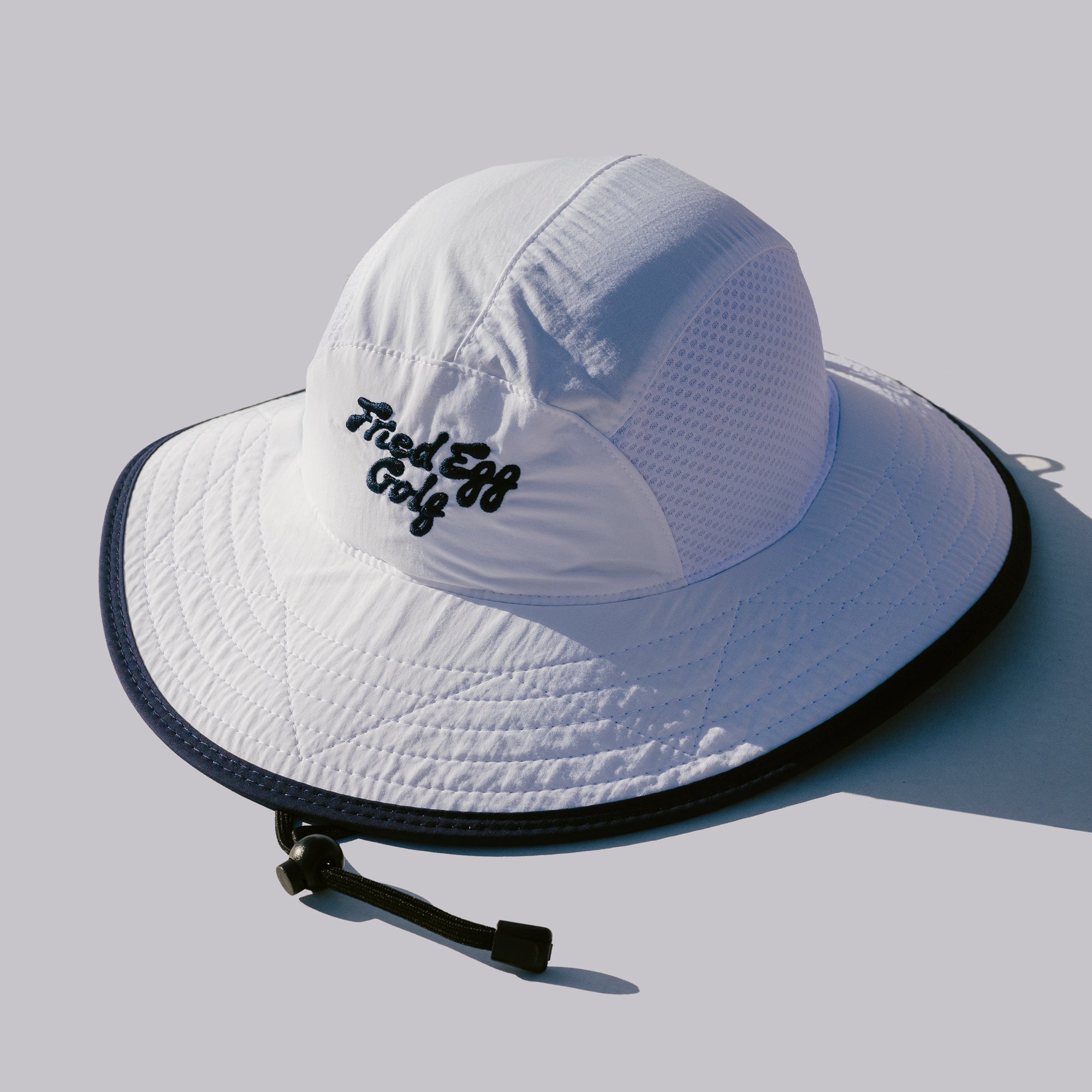 Fried Egg Golf Sun Protection Hat - White/Navy