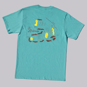 Fried Egg Golf St Andrews Pocket T-Shirt - Seafoam