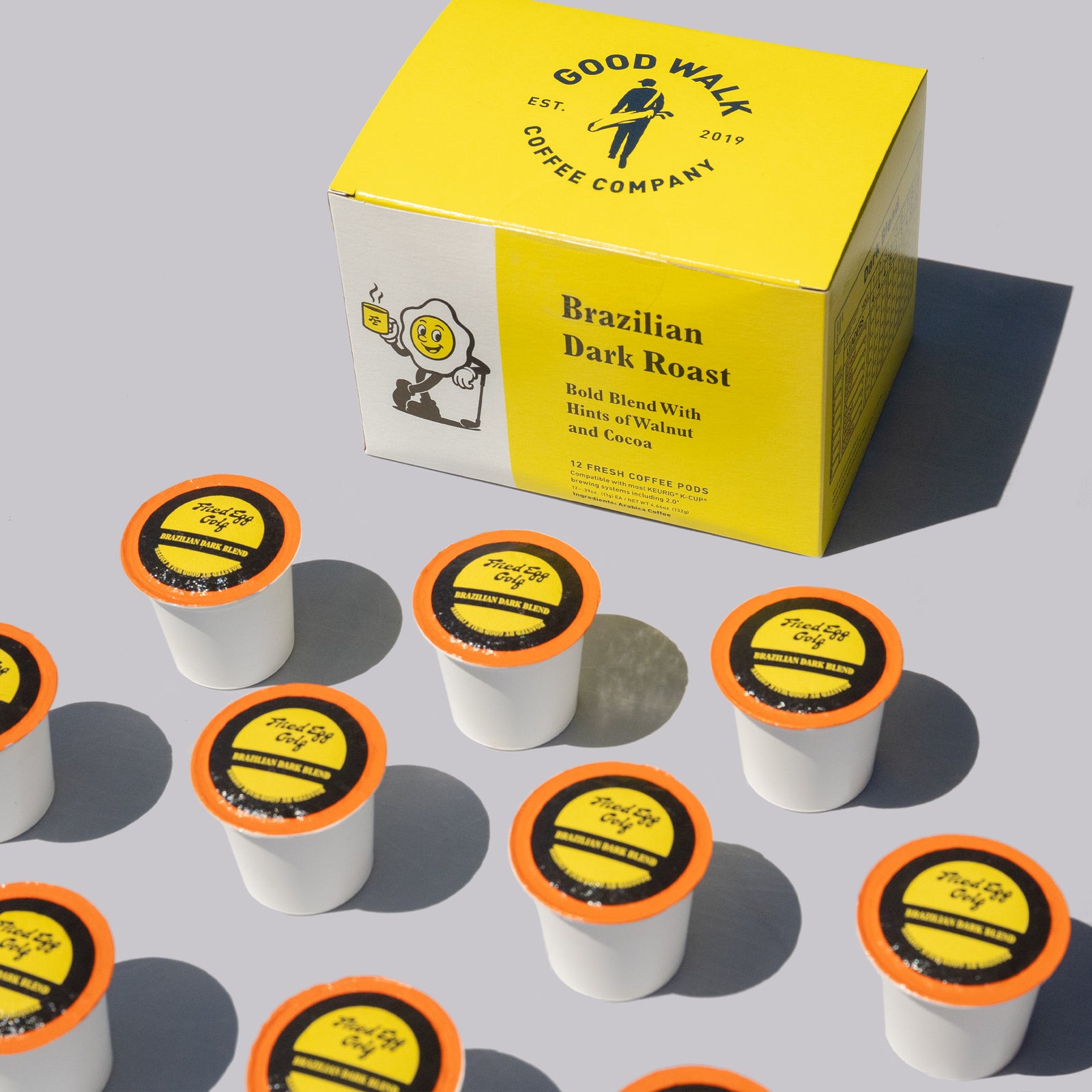 Fried Egg Golf Brazilian Dark Roast K-Cup Pods