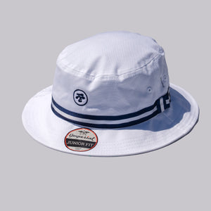 Fried Egg Golf & Imperial Performance Youth Bucket Hat - White/Navy
