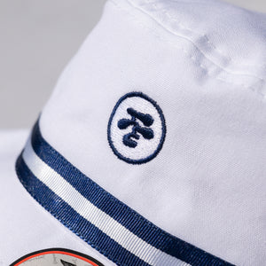 Fried Egg Golf & Imperial Performance Youth Bucket Hat - White/Navy