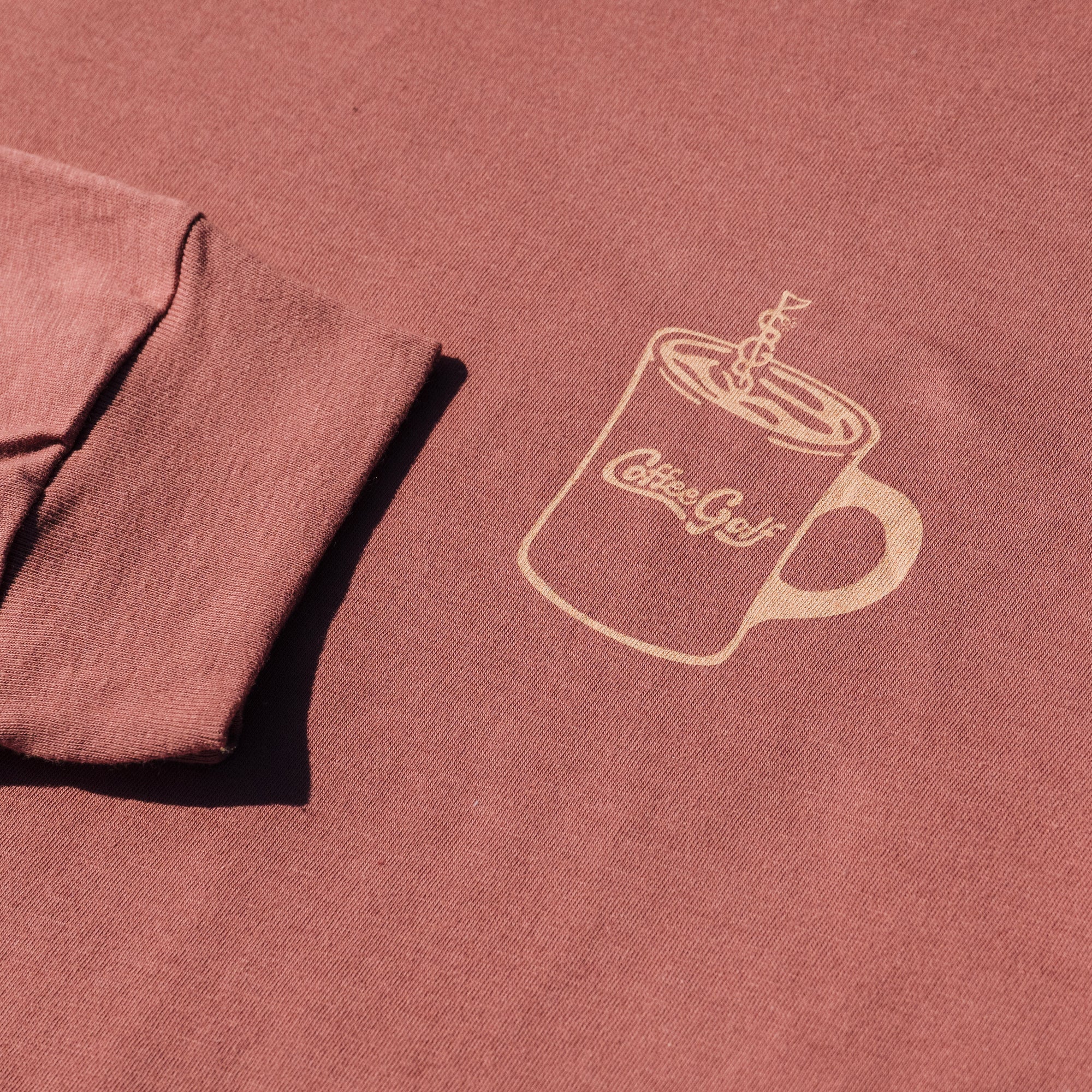 The Shotgun Start Coffee Golf Long Sleeve T-Shirt - Mauve