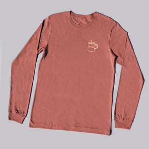 The Shotgun Start Coffee Golf Long Sleeve T-Shirt - Mauve