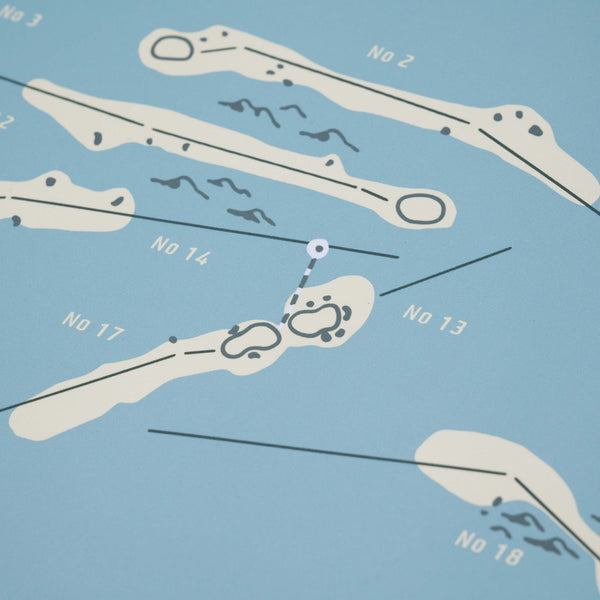 Royal Portrush Routing Map Poster - Fried Egg Golf