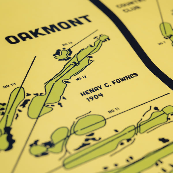 Oakmont Routing Map Poster - Fried Egg Golf