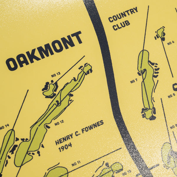 Oakmont Routing Map Poster - Fried Egg Golf