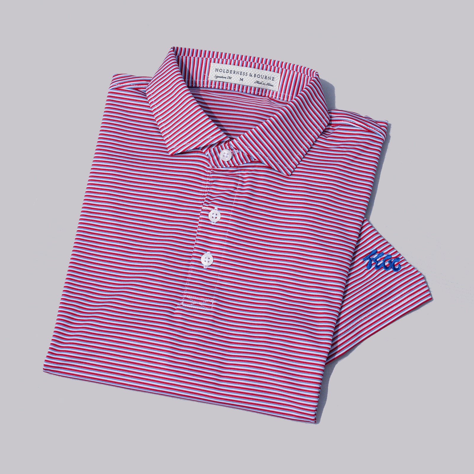 Fried Egg Golf Club and Holderness & Bourne Gresham Polo - Liberty Red/Blue/White