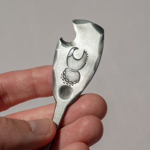 Fried Egg Golf Club & Seamus Bottle Opener and Single Prong Pitch Tool - Silver