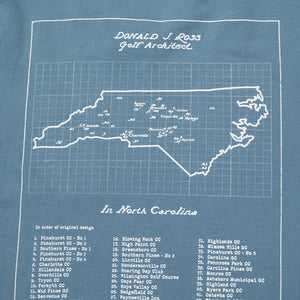 Fried Egg Golf Donald Ross in North Carolina T-Shirt - Slate