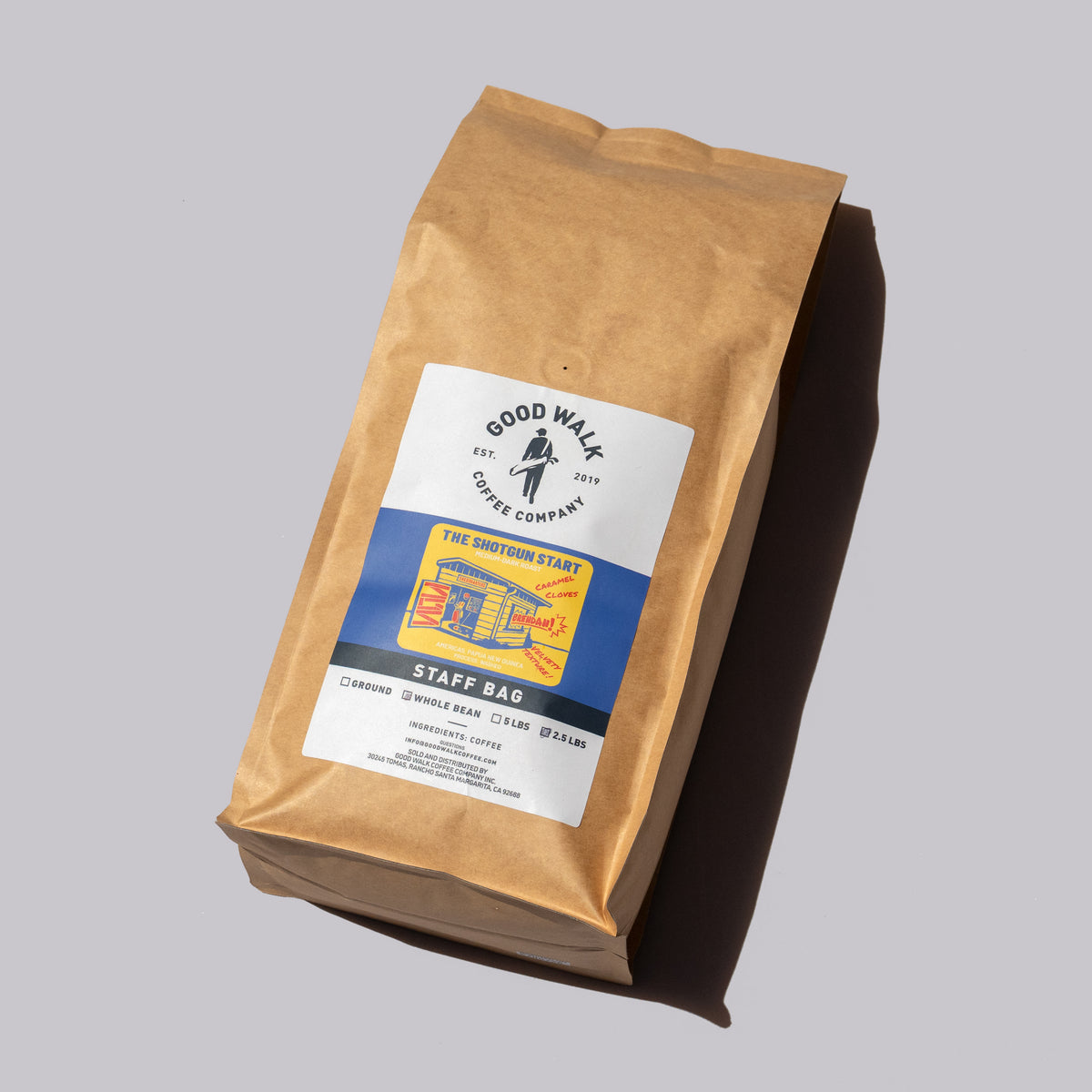 5 Pound Staff Bag - The Shotgun Start Blend Medium-Dark Roast