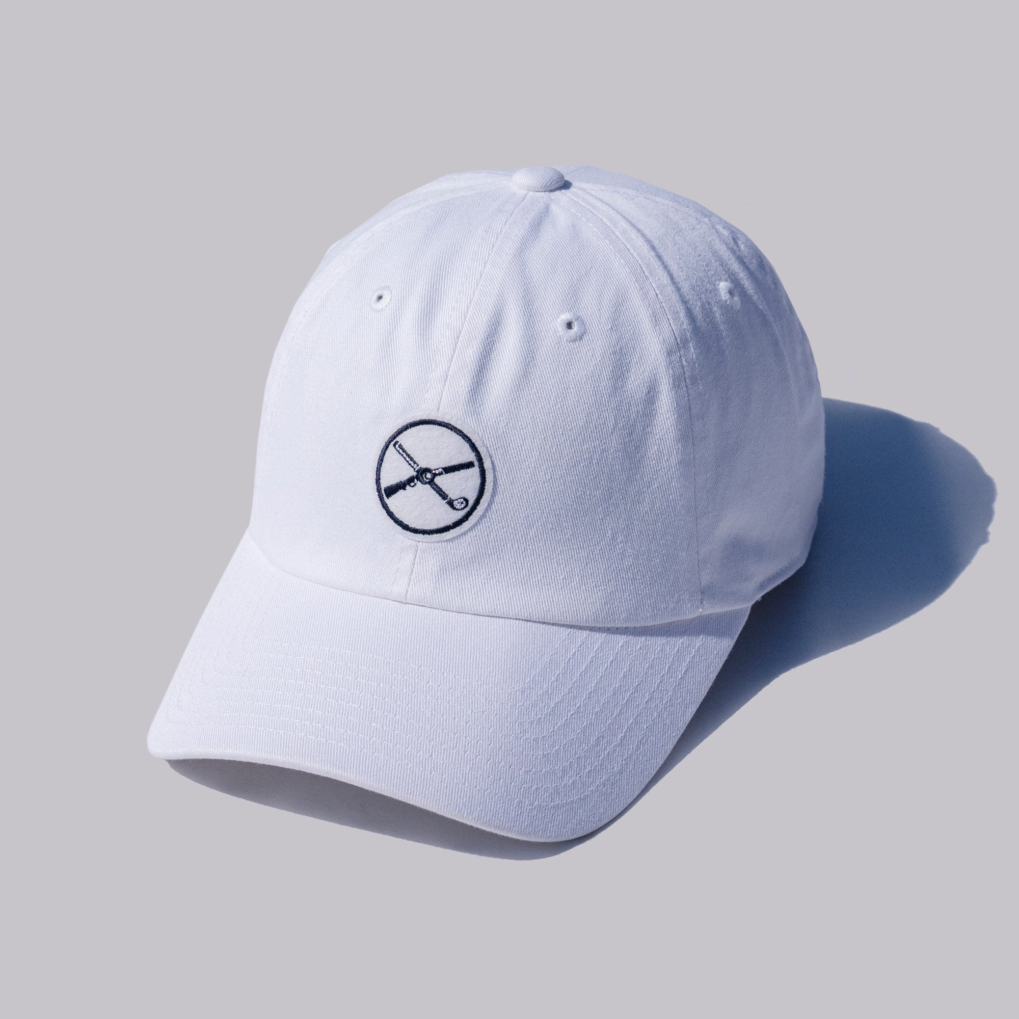 The Shotgun Start & American Needle Felt Patch Dad Hat - White