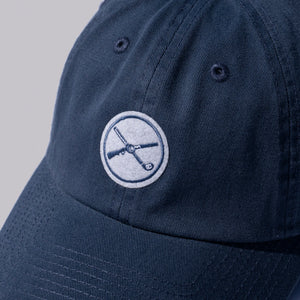 The Shotgun Start & American Needle Felt Patch Dad Hat - Classic Blue