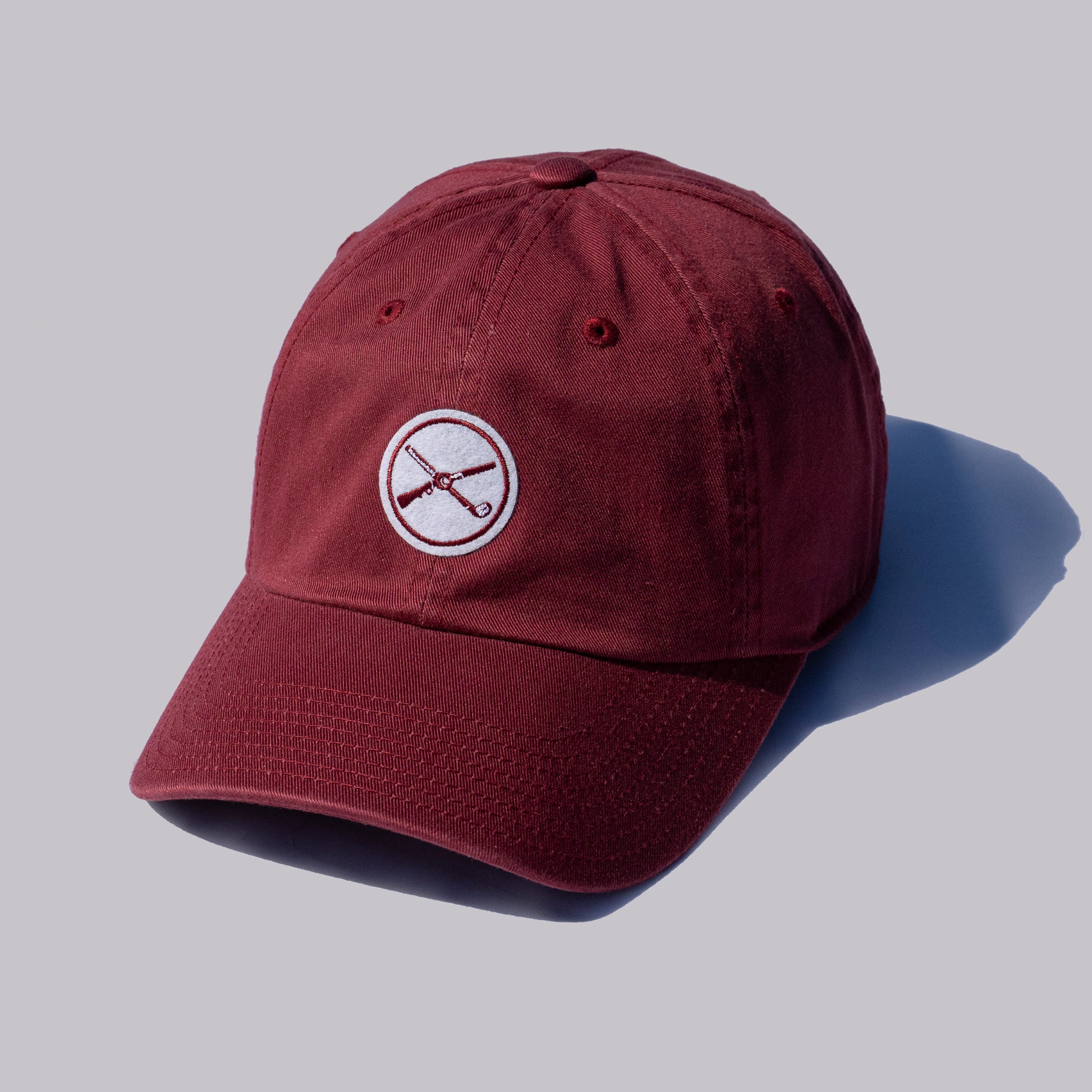 The Shotgun Start & American Needle Felt Patch Dad Hat - Cinnabar