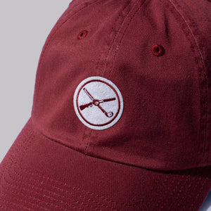 The Shotgun Start & American Needle Felt Patch Dad Hat - Cinnabar