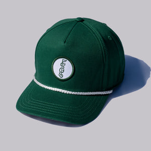 The Shotgun Start & American Needle Twill Patch Rope Hat - Emerald/White