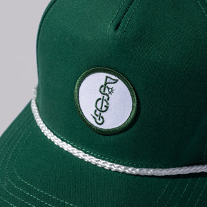 The Shotgun Start & American Needle Twill Patch Rope Hat - Emerald/White