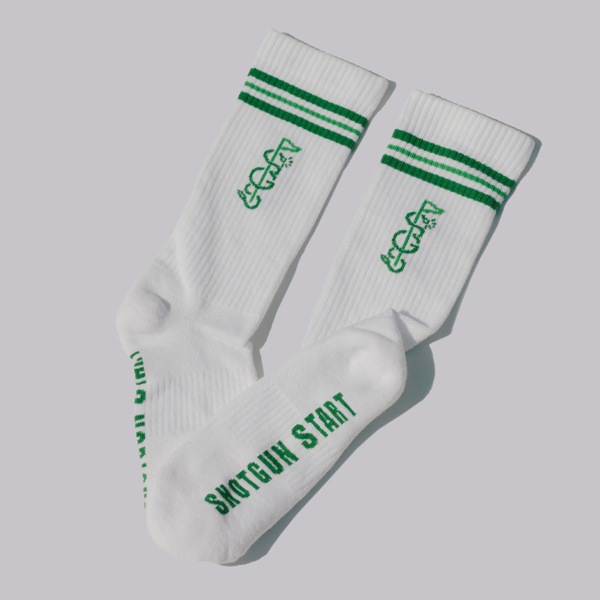 The Shotgun Start Athletic Socks - White