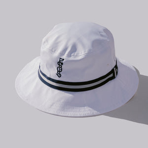 The Shotgun Start & Imperial Performance Bucket Hat - White/Navy
