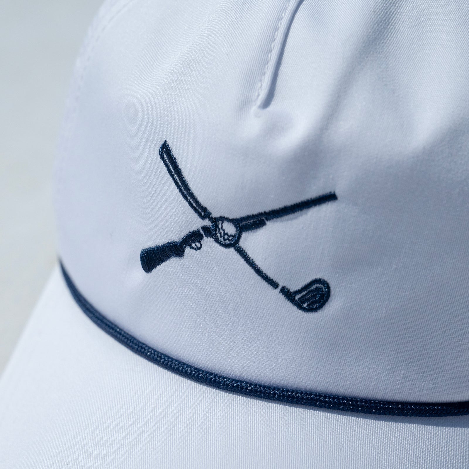 The Shotgun Start & American Needle Lightweight Rope Hat - White/Navy