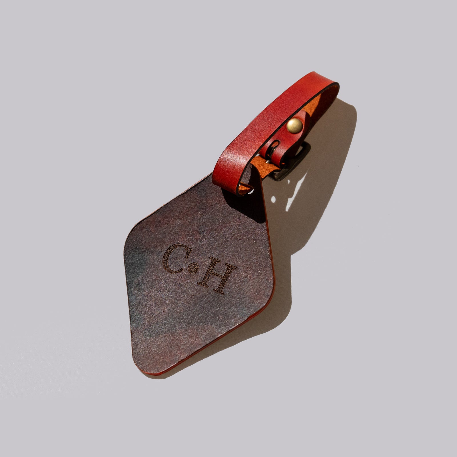 Fried Egg Golf Club & Buckeye Custom Leather Bag Tag