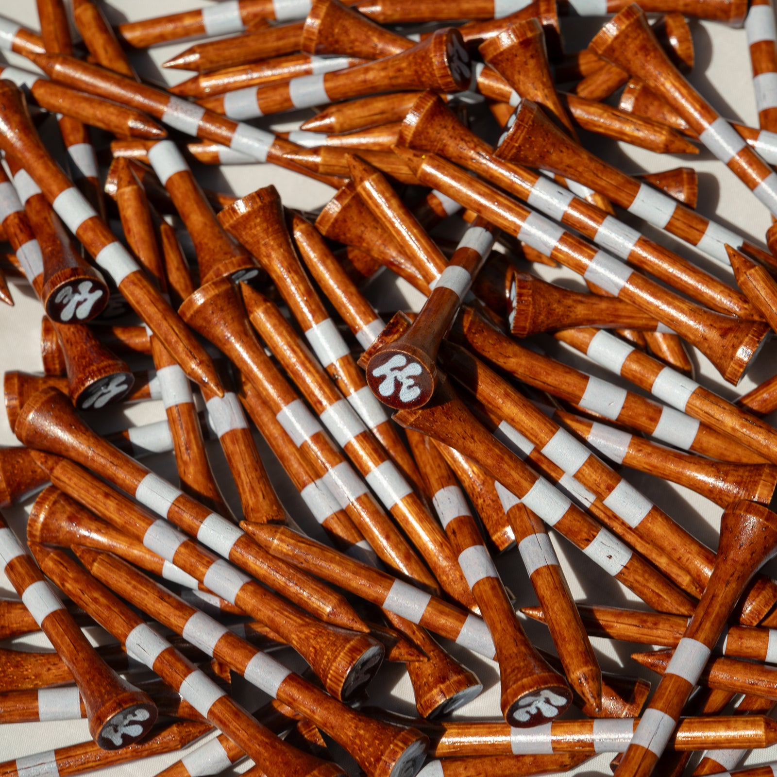 Fried Egg Golf Dark Wood Tees